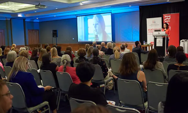 Alexa Wilkins Speaking At Vulnerability Seminar