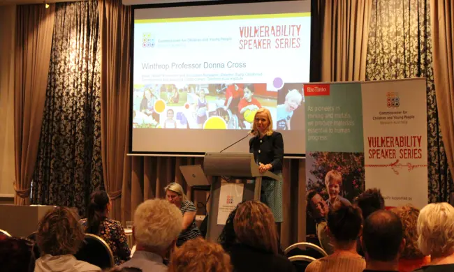 Donna Cross Speaking At The Vulnerability Seminar