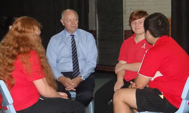Colin Pettit With 2016 Advisory Committee North Albany Senior High School 9 February 2016