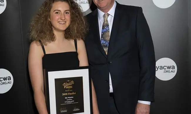 Finalist Ella Wylynko With Commissioner Pettit