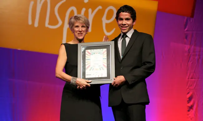 Participate! Finalist Jayden Grazia With The Commissioner