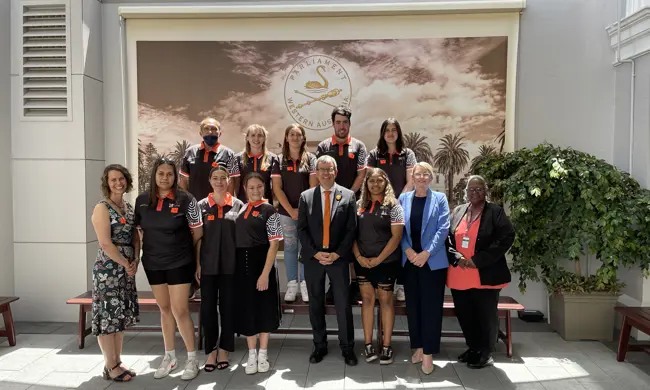 Yaric Girls With Minister At Parliament House