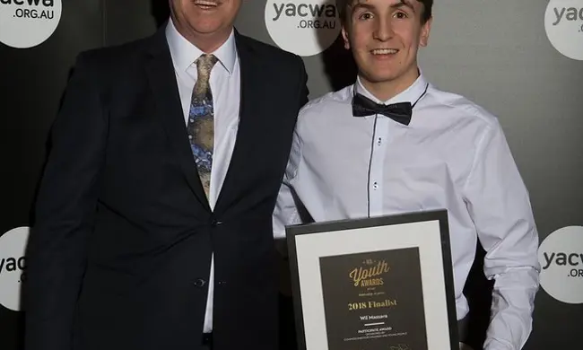 Finalist Wil Massara With Commissioner Colin Pettit