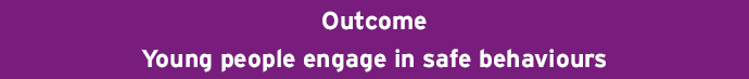 12 17 Outcome Young People Engage In Safe Behaviours