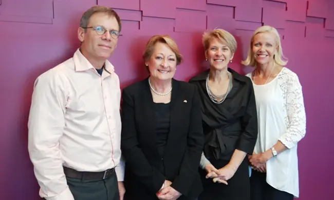 Ambassadors For Children And Young People Barbara Scott And Donna Cross Met With Dr Ungar And The Commissioner