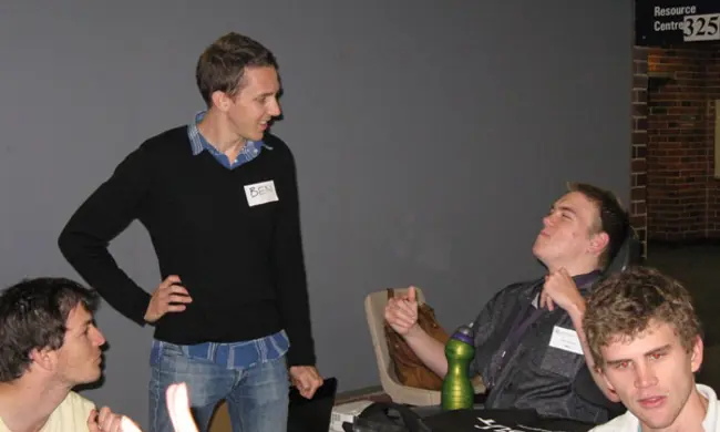 Ben And Participants Discuss Their Project