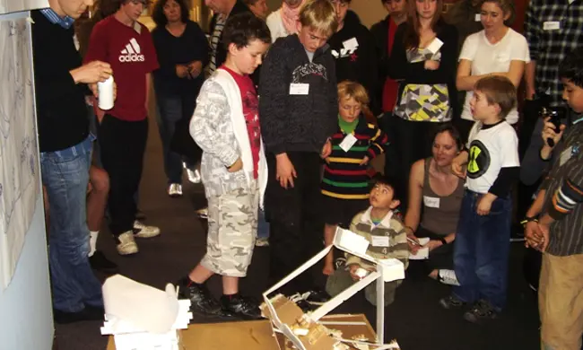 Boys Present Their Project To The Group