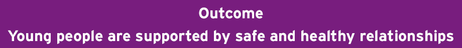 12 17 Outcome Young People Are Supported By Safe And Healthy Relationships