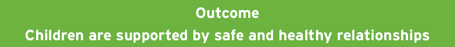 6 11 Outcome Children Are Supported By Safe And Healthy Relationships